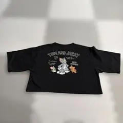 トムとジェリー クロップドTシャツ ブラック