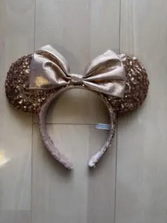 ミニーマウス耳カチューシャ ピンクゴールド