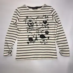 pomponette ポンポネット ボーダー柄 長袖カットソー 150