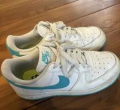 Nike Air Force 1 ホワイト/ターコイズ　24cm