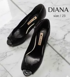 DIANA ダイアナ　オープントゥ　ハイヒール　パンプス　 23