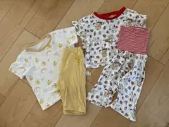 ピカチュウ　スヌーピー柄　ベビーパジャマ 90cm ユニクロ　半袖
