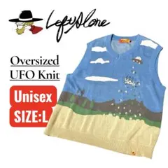 美品 オーバーサイズ コットン ニット 春 ベストL ユニセックス メンズ