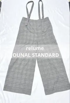 relume JOUNAL STANDARDグレンチェック サロペット ワイドのサムネイル