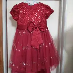 赤いスパンコールドレス 130