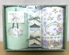 ガーデンストーリー タオル&ソープセット マダム石鹸 花柄刺繍