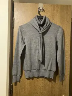 グレー タートルネックニット M