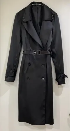 ワンピース　コート　ベルト付き　ブラック　黒