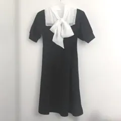 GRL シアーボウタイドッキングフレアワンピース fu05