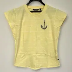 NAUTICA Tシャツ イエロー ストライプ レディース Mサイズ