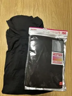 UNIQLO HEATTECH 150 タートルネックT（長袖） ブラック2枚組