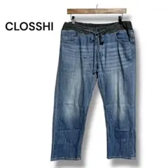 CLOSSHI しまむら　リブ切替紐付きデニムパンツ　Lサイズ　　ゆったり感