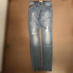 STRADIVARIUSスキニーデニム ライトブルー ダメージ加工♡サイズ34