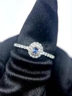 ベニトアイト0.09ct ptリング 8.5号 - メルカリ