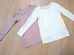 UNIQLO　ユニクロ　ヒートテック　長袖　140　白　ピンク　2枚セット
