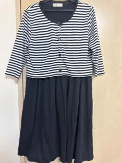 Mサイズ ボーダー ワンピース授乳服