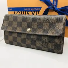 ルイヴィトン✨ダミエ エベヌ ポルトフォイユ サラ 長財布 茶色 ブラウン