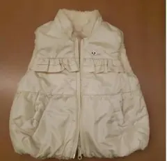 mikihouseリバーシブルウサギ刺繍アイボリー　アウター　80