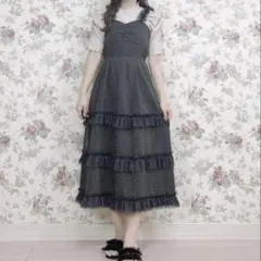 melumeギンガムチェック フリルキャミワンピース