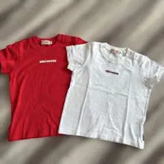 miki HOUSE 赤白Tシャツセット 90cm