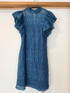 Lily Brown グリーンレースドレス 0サイズ