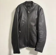 【STUDIOUS】美品ラムレザーシングルライダースブ ルゾン　サイズ3