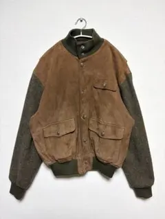 90s ポロラルフローレン スエード ツイード 切替 ジャケット