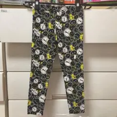 【1点限定】PUMA×SMILEYコラボレギンス  ブラック×イエロー 140