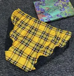 エメフィール　廃盤品　チェック柄リボン付きショーツ