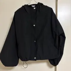 WEGO フード付き黒マウンテンパーカー