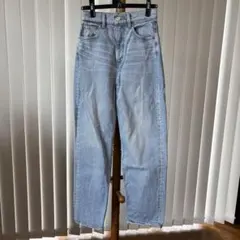 MOUSSY ライトブルー ストレートデニムパンツ
