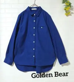 【Golden Bear　ゴールデンベア】　ロングシャツ　トップス　ブルー　LL