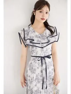 tocco closet ウエストリボン付フラワープリーツワンピース 夏
