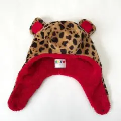 ロデオクラウンズ ベビー帽子 くま ヒョウ柄