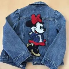 ミニーマウス刺繍デニムジャケット　110cm5歳