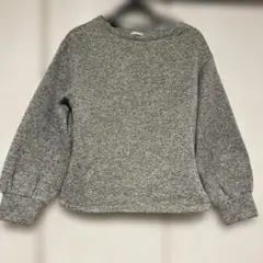 GU グレー バルーンスリーブ ニットセーター