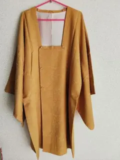 カラシ色の地模様 道行コート 新品