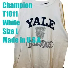 USA製 チャンピオン T1011 ロンT 白 L イェール大学 ヘビーウェイト