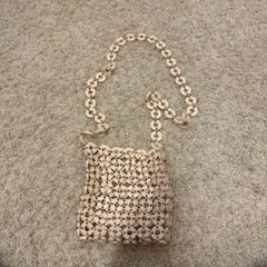 木製ボックス型ショルダーバッグ