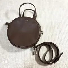 美品◆agnes b marion マリオン 2way サークルバッグ ブラウン