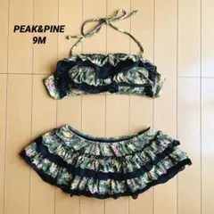 PEAK&PINE 小花柄　レトロ　ティアード　フリルつきビキニ2点セット　9Mのサムネイル