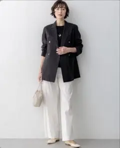 23区今季　見上愛さん着用ナイロンコットンシアーボイル ダブルジャケットのサムネイル