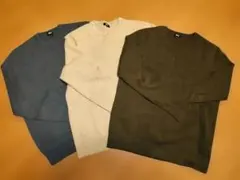ユニクロ　ウォッシャブルミラノリブセーター　L　3枚セット