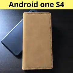 【本日発送！】Android One S4 手帳型スマホケース ブラウン 茶色