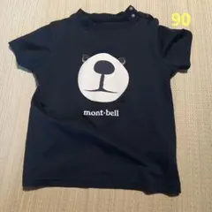 mont-bell クマ顔プリント Tシャツ 90