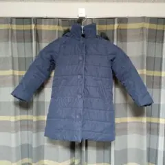 ネイビー 中綿コート ファー付き