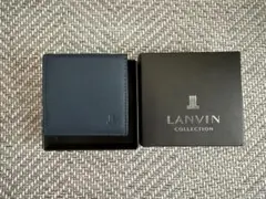 LANVIN Collectionコインケース ネイビー×ブラウン