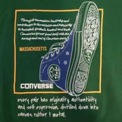 CONVERSE スニーカーグラフィックTシャツ 緑