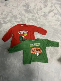 BREEZE スヌーピー 長袖カットソー ロンT 2枚セット