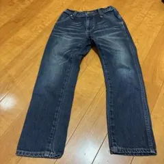 【美品】EDWIN ダークブルー ストレートパンツ ウエストゴム付き